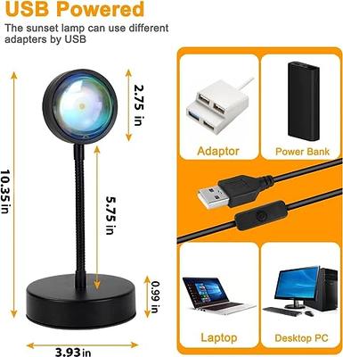 USB Sunset Lamp RGB Sunset Projection Lamp Atmosphere