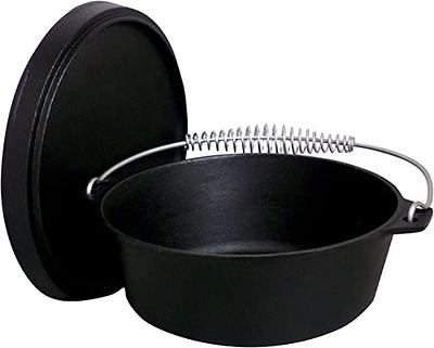 Lodge L10CF3 5 qt Deep Cast Iron Seasoned Skillet w/ Cover, Black Dutch Oven  - Yahoo Shopping