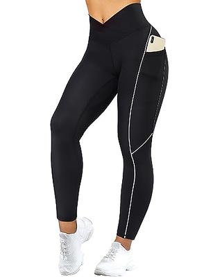 Flamingals Women's Butt Lifting Biker Capri Leggings High Waist Flap Pocket  Workout Capris Black M - Yahoo Shopping