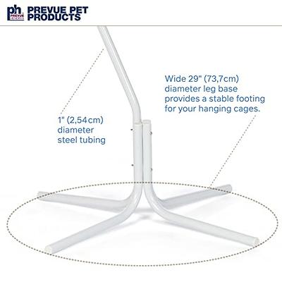 Prevue Pet Products Tubular Steel Hanging Bird Cage Stand 1781 White,  24-Inch by 24-Inch by 60-Inch