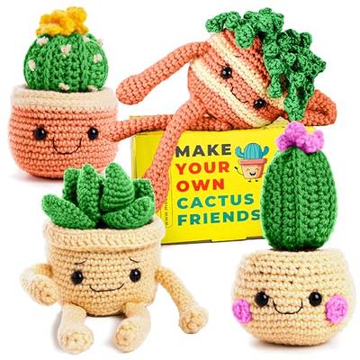 MODDA Crochet Kit for Beginners - Beginner Crochet Starter Kit with  Easy-to-Follow Video Tutorials, Learn to Crochet Kits for Adults and Kids,  DIY Knitting Supplies, Cactus Kit, 4 Pack Plants Family 