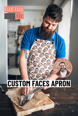 Custom Photo Apron Personalized Face Apron Funny Kitchen 