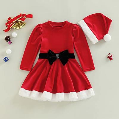 Buy Red Short Sleeve Baby Girl Christmas Dress With Headband With Headband