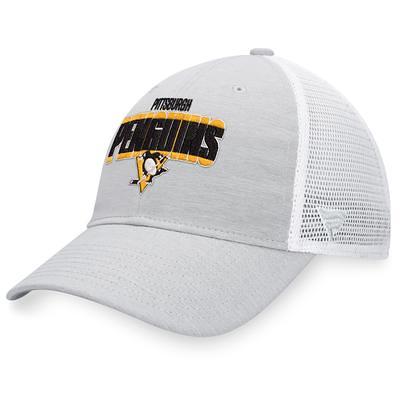 Fanatics Branded Heather Gray/White Pittsburgh Penguins Iconic Glimmer Trucker Snapback Hat