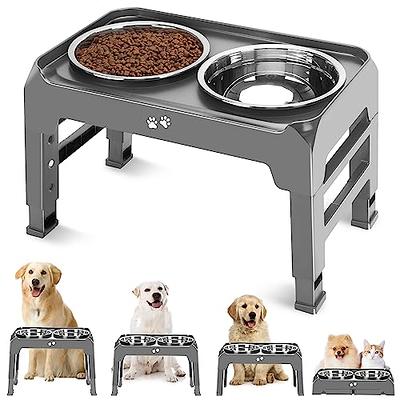 Lapensa Elevated Dog Bowls, Stainless Steel Raised Dog Bowl with