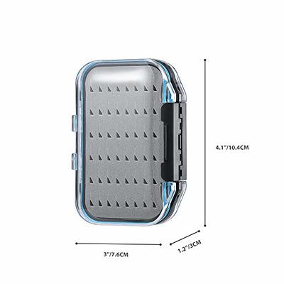 Maxcatch Waterproof Fly Fishing Box Slit/Easy-Grip Foam Large Size  Double-Side Fly Suitcase Box Clear Lid Fishing Tackle
