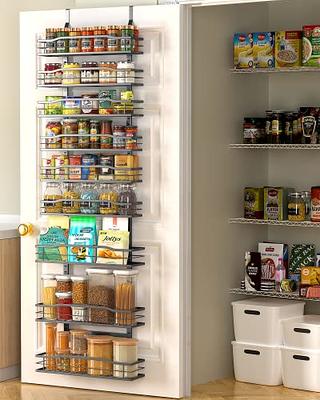 COVAODQ 5-Tier Pantry Door Organization and Storage Over the Door Pantry  Organizer Metal Hanging Kitchen Spice Rack Can Organizer White - Yahoo  Shopping