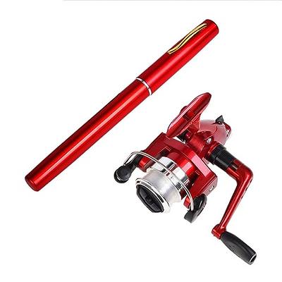 Colorful Handle Pen Fishing Rod Reel Kit Saltwater Freshwater