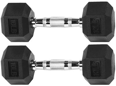 10 lb. Rubber Hex Dumbbell