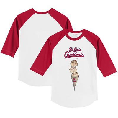 St. Louis Cardinals Spit Ball 3/4 Red Sleeve Raglan 2T