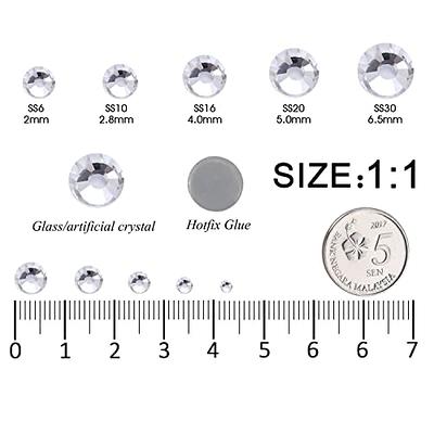 Full DIY Set 2000pcs/box SS10 Hot Fix Rhinestones With Hotfix