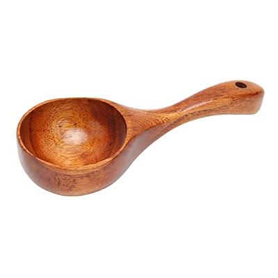 Home Wood Hanging Hole Design Cooking Porridge Soup Hot Pot Spoon Ladle Brown | Harfington