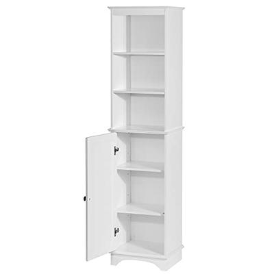 Spirich Home Freestanding Storage Cabinet with Three Tier Shelves