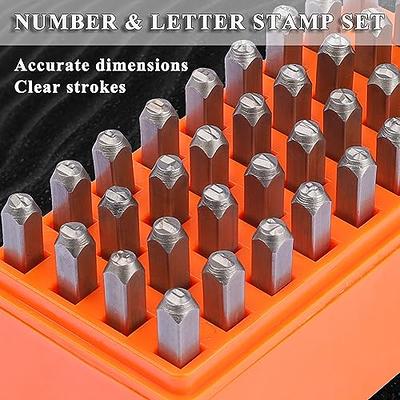 36-Piece Number and Letter Stamp Set 1/8 (3mm) (A-Z & 0-9 +