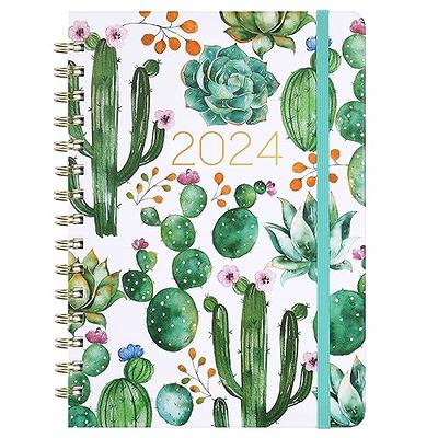 2024 Planner - 2024 Planner Weekly and Monthly, Jan. 2024 - Dec. 2024, 6.4  x 8.4, 2024 Planner Spiral Bound with Tabs, Inner Pocket