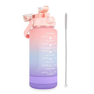 AQUAFIT - Water Bottle with Straw - Motivational Water Bottle, Big Water  Bottle with Time Marker - 1 Gallon, Pink