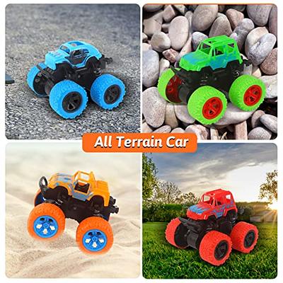  4 Pack Monster Truck Toys for Boys and Girls - Friction Powered  Push and Go Toy Cars, Inertia Car Toy Set Stunt Toy Vehicles, Birthday  Party Supplies for Toddlers Kids Ages
