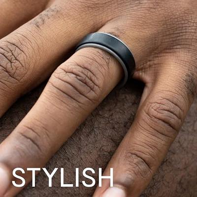 WHITE Silicone Ring for Women / Women's Silicone Wedding Ring Band