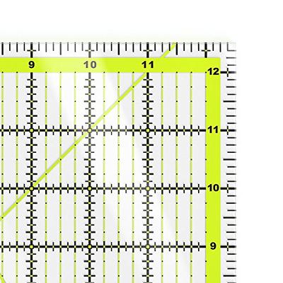 Acrylic Quilting Ruler, 10'' x 10