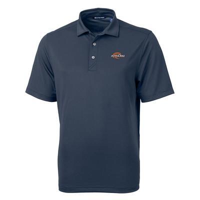 Creighton Bluejays Cutter & Buck Big & Tall Virtue Eco Pique Micro Stripe  Recycled Polo - Blue/Black