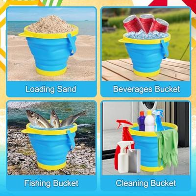  Beach Sand Bucket Toy for Kids, Collapsible Sandbox