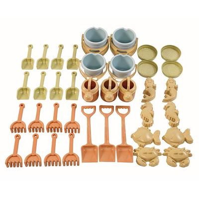 Play Sand Kit - 32 PC Sand Toy Set 3.3lbs Magic Sand, Molds & Tools Blue