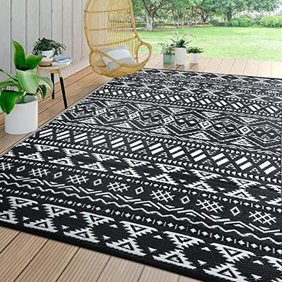 Reversible Mats, Plastic Straw Rug, Modern Area Outdoor Rug for Patio  Clearance Decor, Large Floor Mat for Outdoors, RV, Backyard, Deck, Picnic