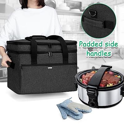 Hamilton Beach Travel Case & Carrier Insulated Bag for 4, 5, 6, 7 & 8 Quart  Slow Cookers (33002) 