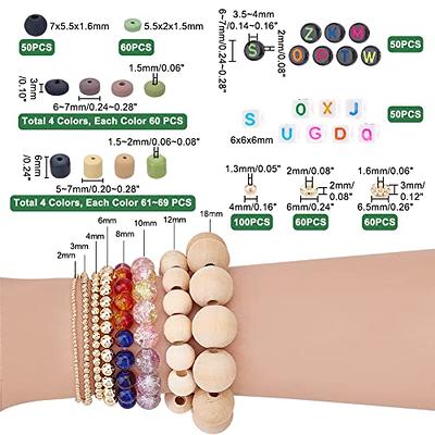 Clay Beads Bracelet Kit For Making Friendship Bracelet Kit With Plastic  Letter Beads Black White Clay Beads Kit Pearl Golden Beads For DIY Jewelry  Mak