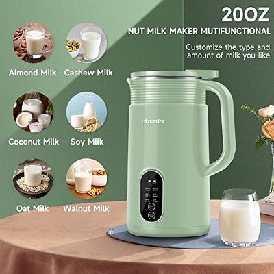 Nut Milk Maker, Automatic Almond Milk Machine for Homemade Plant-Based  Milk, Oat, Soy, Dairy Free Beverages, 20 oz Soy Milk Maker with Delay