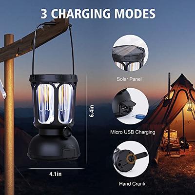 Raynic 6000 LED Camping Lantern Rechargeable, 650LM Hand Crank