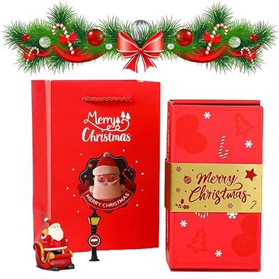 BETENSH Novelty Christmas Explosion Gift Box, Surprise Red Bounce Gift Box,  Christmas Cash Red Envelope Gift Box (Christmas Box,1 Pcs)
