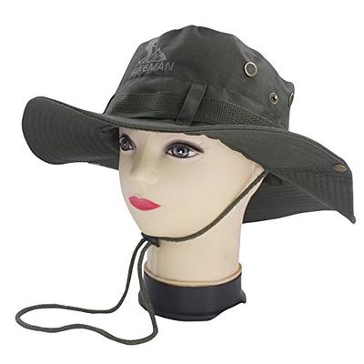HIKEMAN Fishing Hat and Safari Cap Wide Brim Boonie Hat Bucket Hats with  Sun Protection for Big Head Men and Women (Army Green(L)) - Yahoo Shopping
