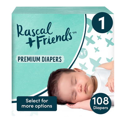 Rascal + Friends Premium Diapers, Size 1, 108 Count (Select for More Options)  - Yahoo Shopping