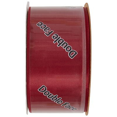 Double Faced Satin Ribbon, 1-1/2-inch, 25-yard, Red