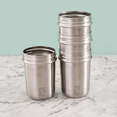 Elk and Friends Stainless Steel Cups, Mason Jar 10oz, Kids & Toddler Cups  with Silicone Sleeves & Straws with Stopper