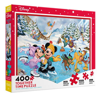 Ceaco 1000-Piece Thomas Kinkade Holiday Disney Mickey & Minnie Christmas  Lodge Interlocking Jigsaw Puzzle