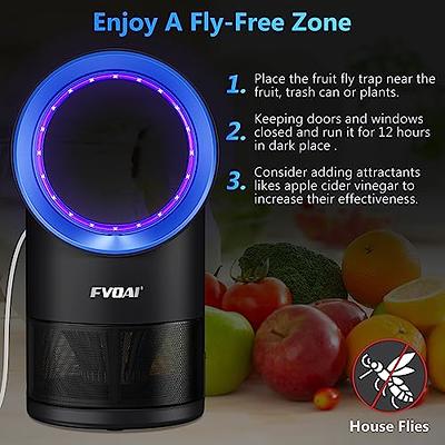 FVOAI Fly Traps Indoor for Home, Fruit Trap Indoors Bug Zapper M3 Insect  with Suction, Time Setting, Light & 10 Pcs Sticky Glue Boards (Blue) -  Yahoo Shopping