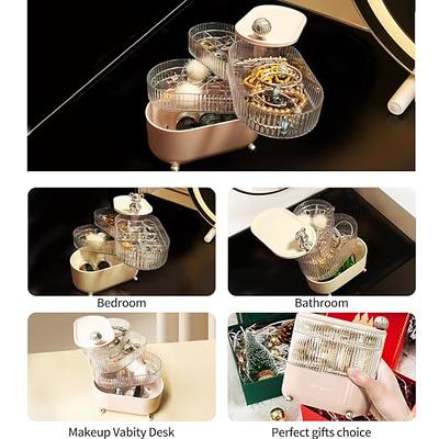 Rotating Jewelry Storage Box Makeup Organizer Bracelet Container