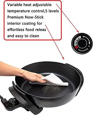  NonStick Extra Deep Electric Skillet - 12 Inch Frying