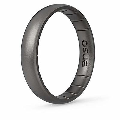 Enso Rings Thin Elements Silicone Ring Infused with Precious