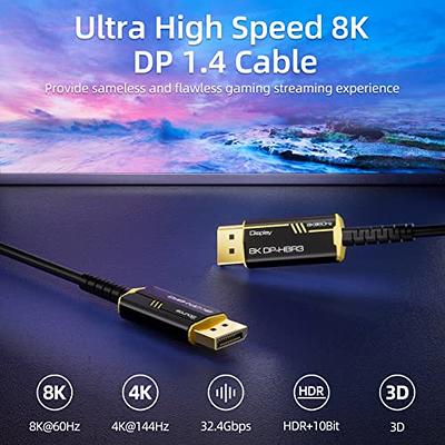 Cable DisplayPort 1.4 8K @ 60Hz 4K @ 144Hz 1080P @ 240Hz 32.4Gbps para