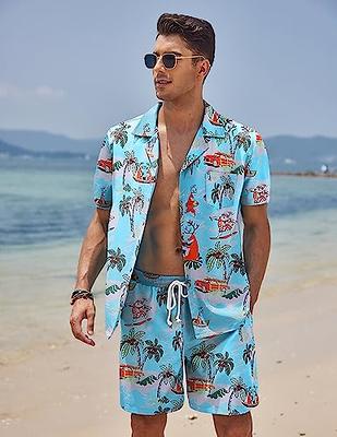 COOFANDY Christmas Hawaiian Shirt for Men Short Sleeve Button Down Santa  Vacation Shirts - Yahoo Shopping