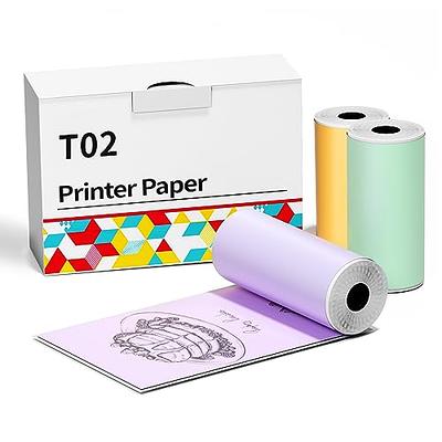 6Rolls T02 Printer Sticker Paper Thermal Paper 50mm 53mm White