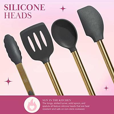 New Silicone Utensils Set Non-stick Kitchen Cooking Tool Gold