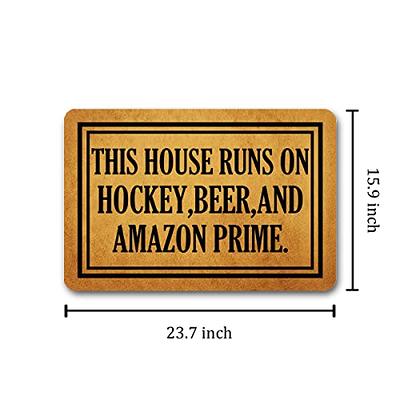 Funny Welcome Doormats for Entryway Front Porch Rugs This House Runs On  Hockey Beer Doormat for Front Door Personalized Monogram Mats House Warming  Novelty Gift Mat(23.7 X 15.9 in) - Yahoo Shopping