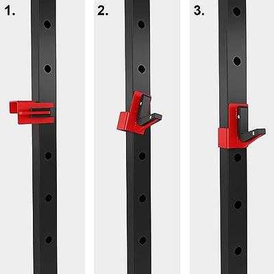 SUPGYM Power Cage Attachment J-Hook Barbell Bar Holders Power Rack Fitness  Equipment Accessory for Power Cage 2 x 2.76, Set of 2（Red） - Yahoo  Shopping