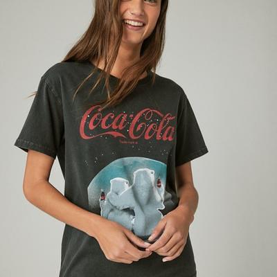 Lucky Brand Polar Bear Coca Cola Boyfriend Tee - Women's Clothing