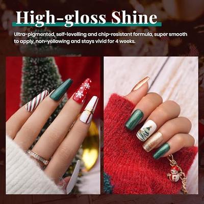 Sparkle Glitter Gold Green Silver Christmas Nail Colors Gel Polish