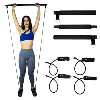 Goocrun Portable Pilates Bar Kit with Resistance Bands for Men and Women - 3  Set Exercise Bands (15, 20, 30 LB) - Home Gym, Workout Kit for Body Toning  – with Fitness Poster and Video (Black) - Yahoo Shopping